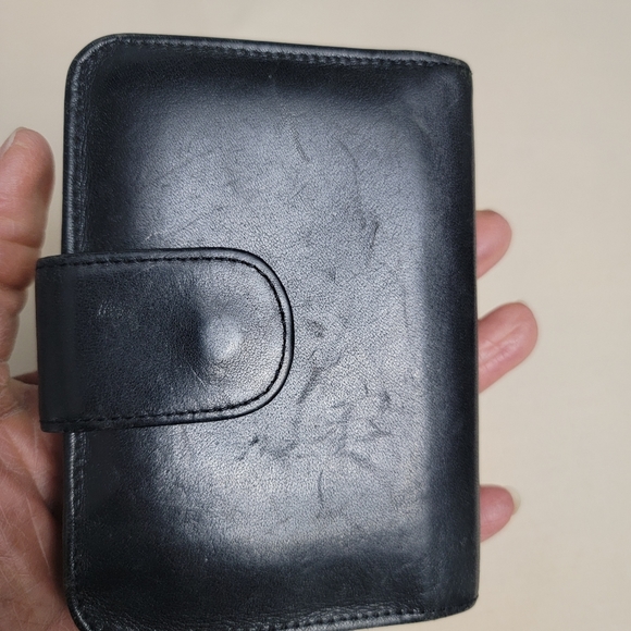 Vintage GH Bass Black Bi-Fold Full Grain Leather Wallet - Picture 4 of 14